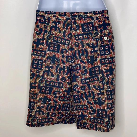 Vtg Woolrich mens tribal print pleated shorts sz 42 - Picture 2 of 3